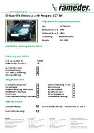 Einbauhilfe Elektrosatz Fur Opel Meriva A