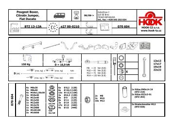 Peugeot Boxer, CitroÃ«n Jumper, Fiat Ducato BTZ 13-13A e27 00 ...