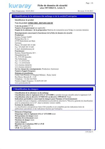 epricord™ repair liquid (be,fr) - Kuraray Dental