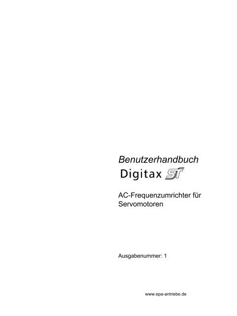 Bedienung und Softwarestruktur - EPA