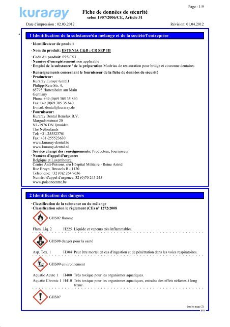 estenia c&b cr sep 3 (be,fr) - Kuraray Dental