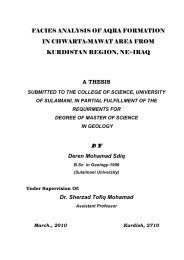 facies analysis of aqra formation in chwarta-mawat area from ...