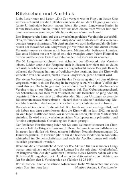 Kurier Nov.2011-Internet.indd - BÃ¼rgerverein, NÃ¼rnberg, Langwasser