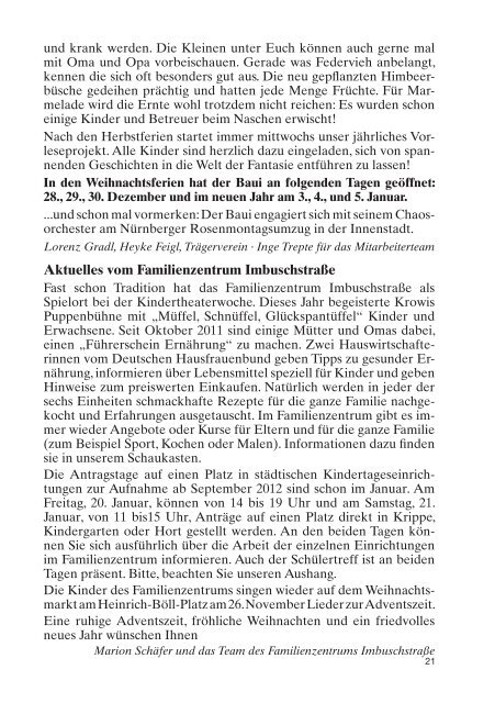 Kurier Nov.2011-Internet.indd - BÃ¼rgerverein, NÃ¼rnberg, Langwasser