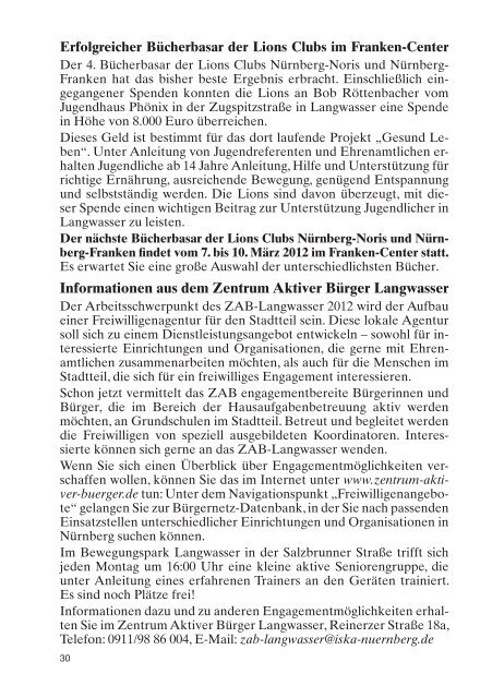 Kurier Nov.2011-Internet.indd - BÃ¼rgerverein, NÃ¼rnberg, Langwasser