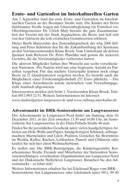 Kurier Nov.2011-Internet.indd - BÃ¼rgerverein, NÃ¼rnberg, Langwasser