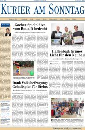 LokaLes aus dem kreIs - Kurier am Sonntag