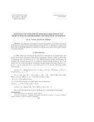 Solution of nonlinear integral equations via fixed point of ...