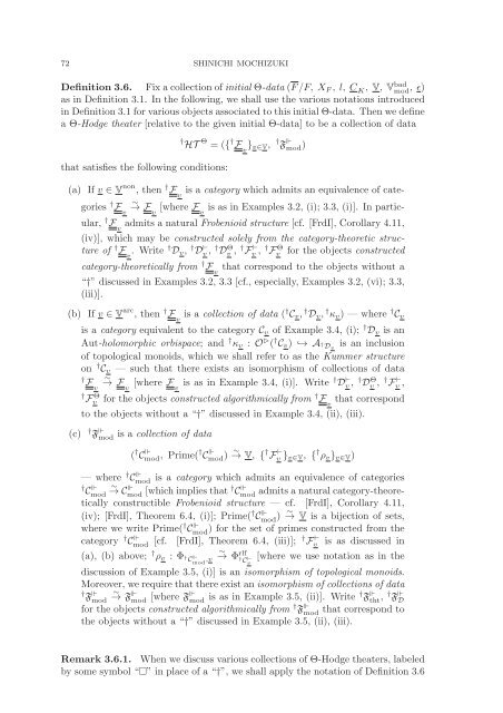 Inter-universal Teichmuller Theory I: Construction of Hodge Theaters