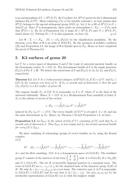 Polarized K3 surfaces of genus 18 and 20 - Research Institute for ...