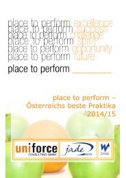 place to perform – Österreichs beste Praktika 2014/15