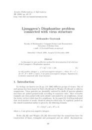 Ljunggren's Diophantine problem connected with virus structure
