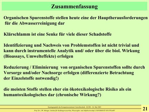 Folien zum Vortrag (PDF) - KURS