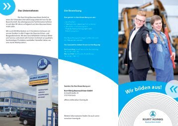 Ausbildungsflyer als PDF - Kurt KÃ¶nig Baumaschinen GmbH