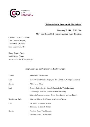 Komplettes Programm im PDF-Format - Kurt Schwaen