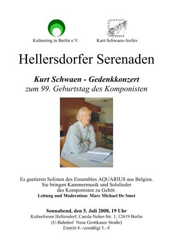 Hellersdorfer Serenaden - Kurt Schwaen