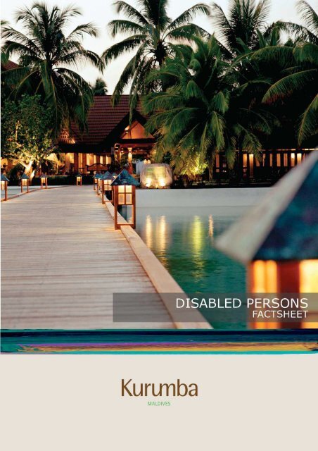 DISABLED PERSONS - Kurumba Maldives