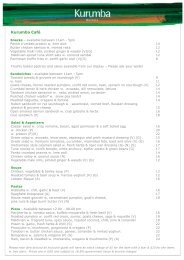 Kurumba Café Menu