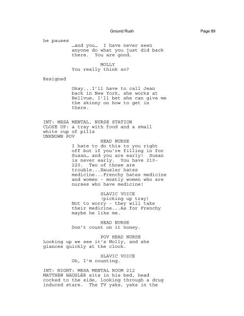 Groundrush Screenplay By David D. Vande Velde And Sandra ...