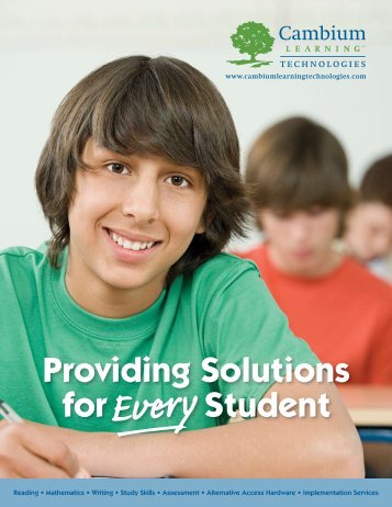 Providing Solutions for Student Every - Kurzweil Educational Systems