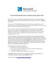 Kurzweil Educational Systems Announces firefly App for iPad