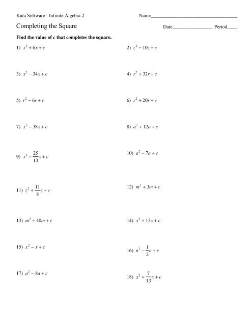 Completing the Square