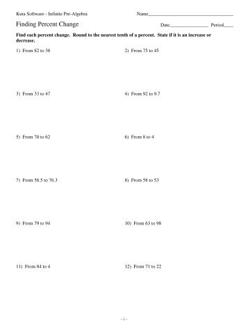 Printables Kuta Math Worksheets percent worksheets kuta intrepidpath fractions decimals and percents kuta