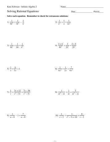 Solving Absolute Value Equations Kuta Software