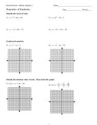 Properties of Parabolas.pdf - Kuta Software