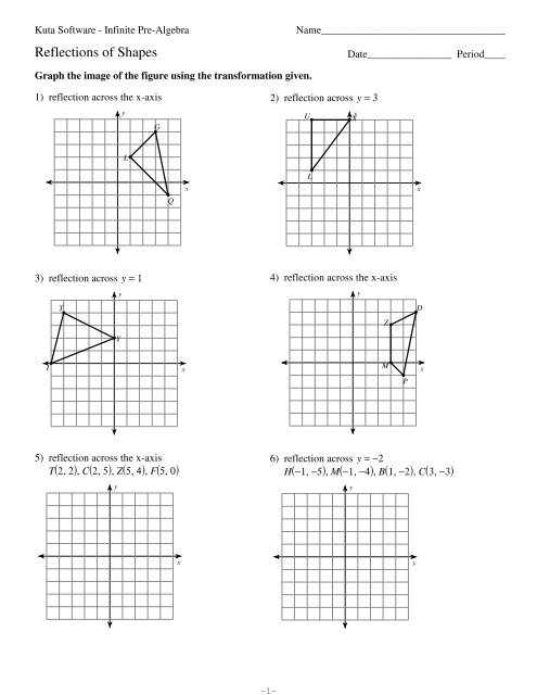 Reflecting Points and Shapes over the Axes