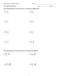 Solving Proportions Kuta Software