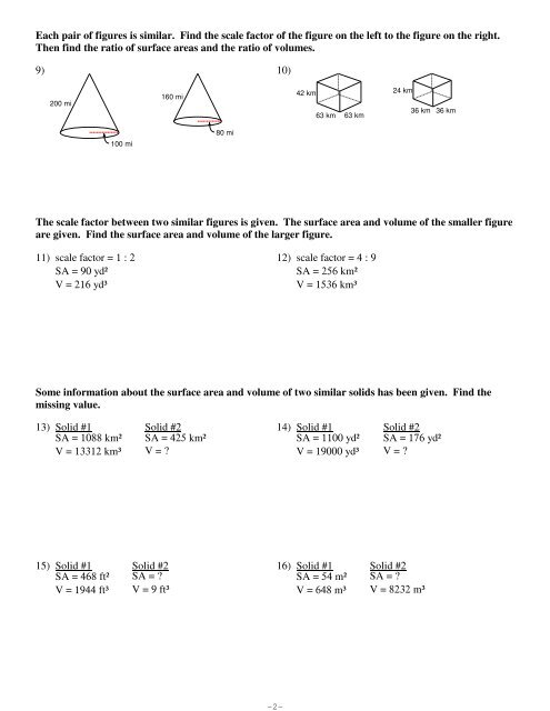 10-Similar Solids - Kuta Software