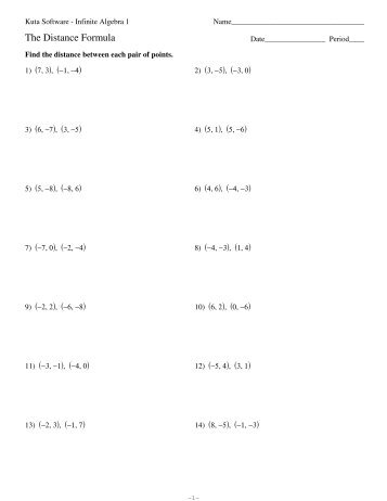 Printables Distance Formula Worksheet distance formula worksheet doc intrepidpath midpoint worksheets distance