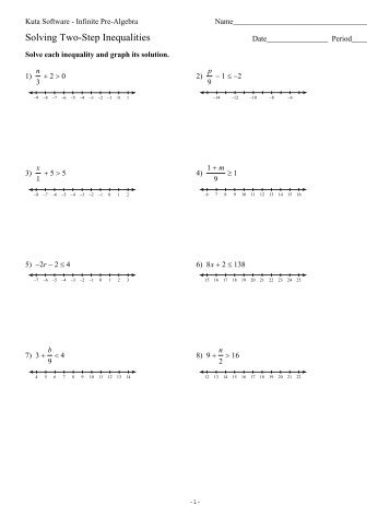 Multi Step Inequalities Ks Ipa Kuta Software