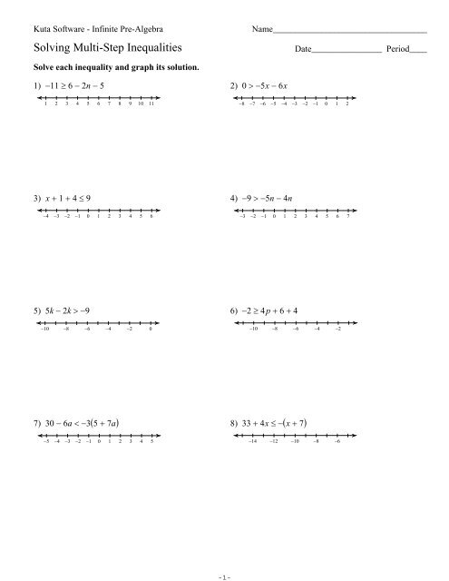 Compound Inequalities Practice Worksheet