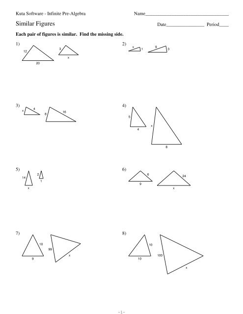 Similar Figures.pdf - Kuta Software