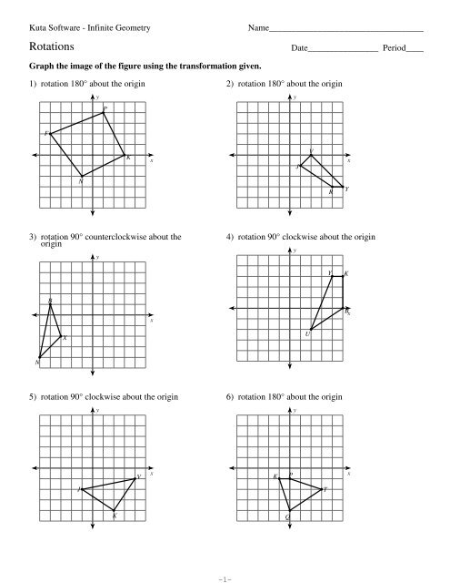 Rotations Worksheet 1 Answer Key