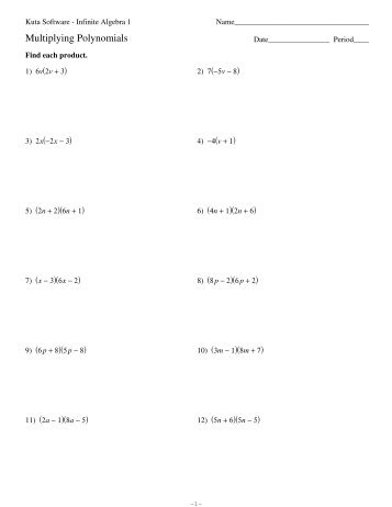 Analyzing And Solving Polynomial Equations Pdf Kuta Software