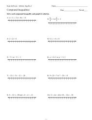 Solving Inequalities Kuta Software