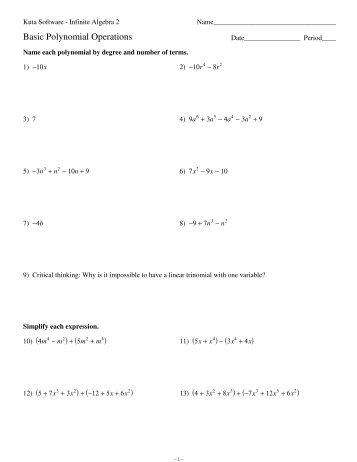 Polynomial Basics.pdf - Kuta Software