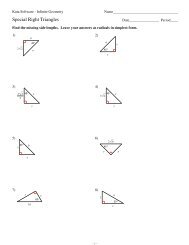 8 Multi Step Special Right Triangles Kuta Software