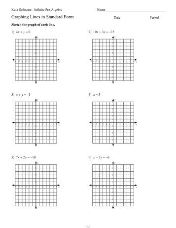 Graphing Lines in Standard Form Worksheet