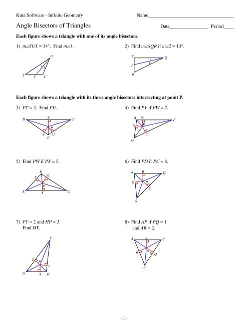 5-Angle Bisectors of Triangles.pdf - Kuta Software