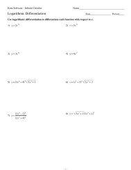 03 - Logarithmic Differentiation - Kuta Software