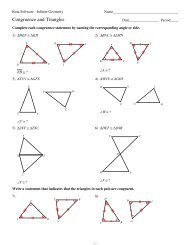 4-Congruence and Triangles - Kuta Software