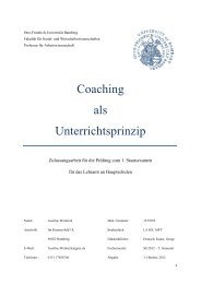 Coaching als Unterrichtsprinzip - Institut Kutschera