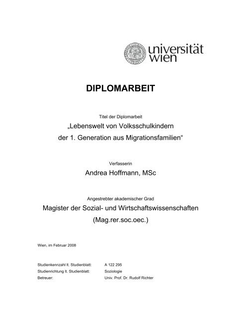 DIPLOMARBEIT - Institut Kutschera