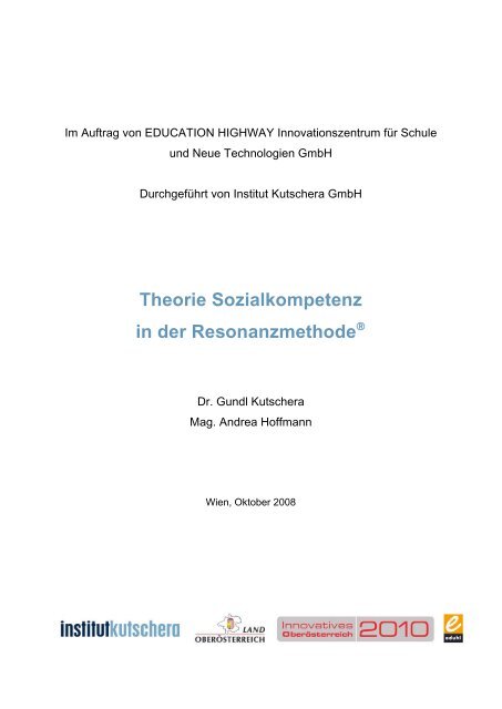 Theorie Sozialkompetenz in der Resonanzmethode - Institut Kutschera
