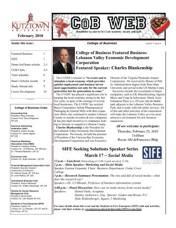 College of Business Featured Business - Kutztown University