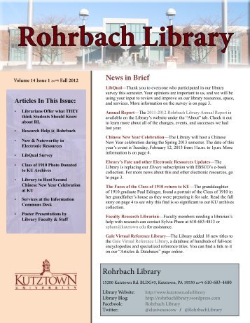 Rohrbach Library - Kutztown University